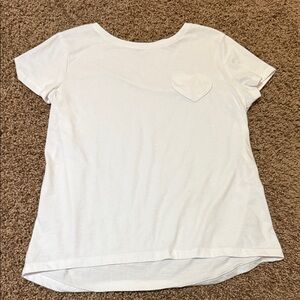 Old Navy White Short Sleeve Tee with Heart